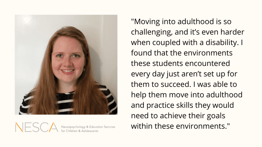 Meet NESCA Transition Specialist & Occupational Therapist Lyndsay Wood, OTD, OTR/L