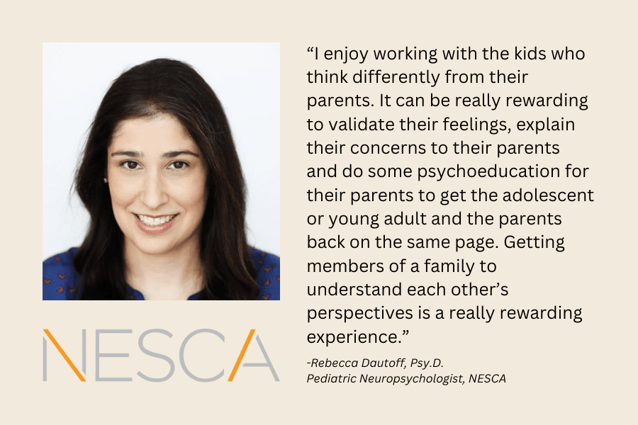 Pediatric & Adult Neuropsychologist Rebecca Dautoff, Psy.D., Joins NESCA
