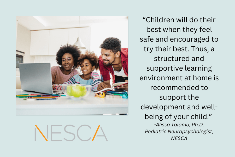 Image of a supportive learning environment at home